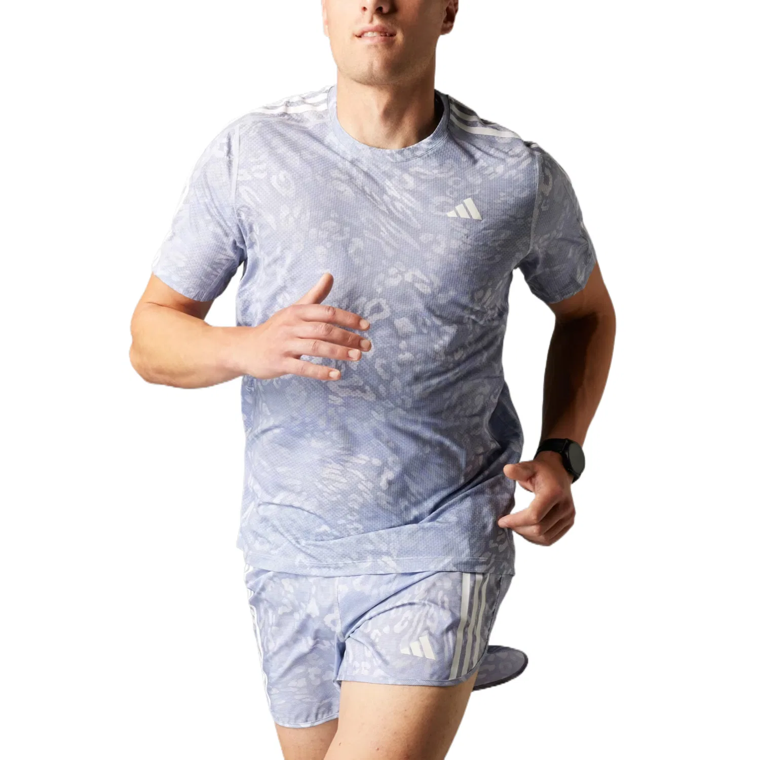 Мужская футболка с длинным рукавом Own The Run Climacool 3 Stripes, Adidas, Gray Purple — фото 2