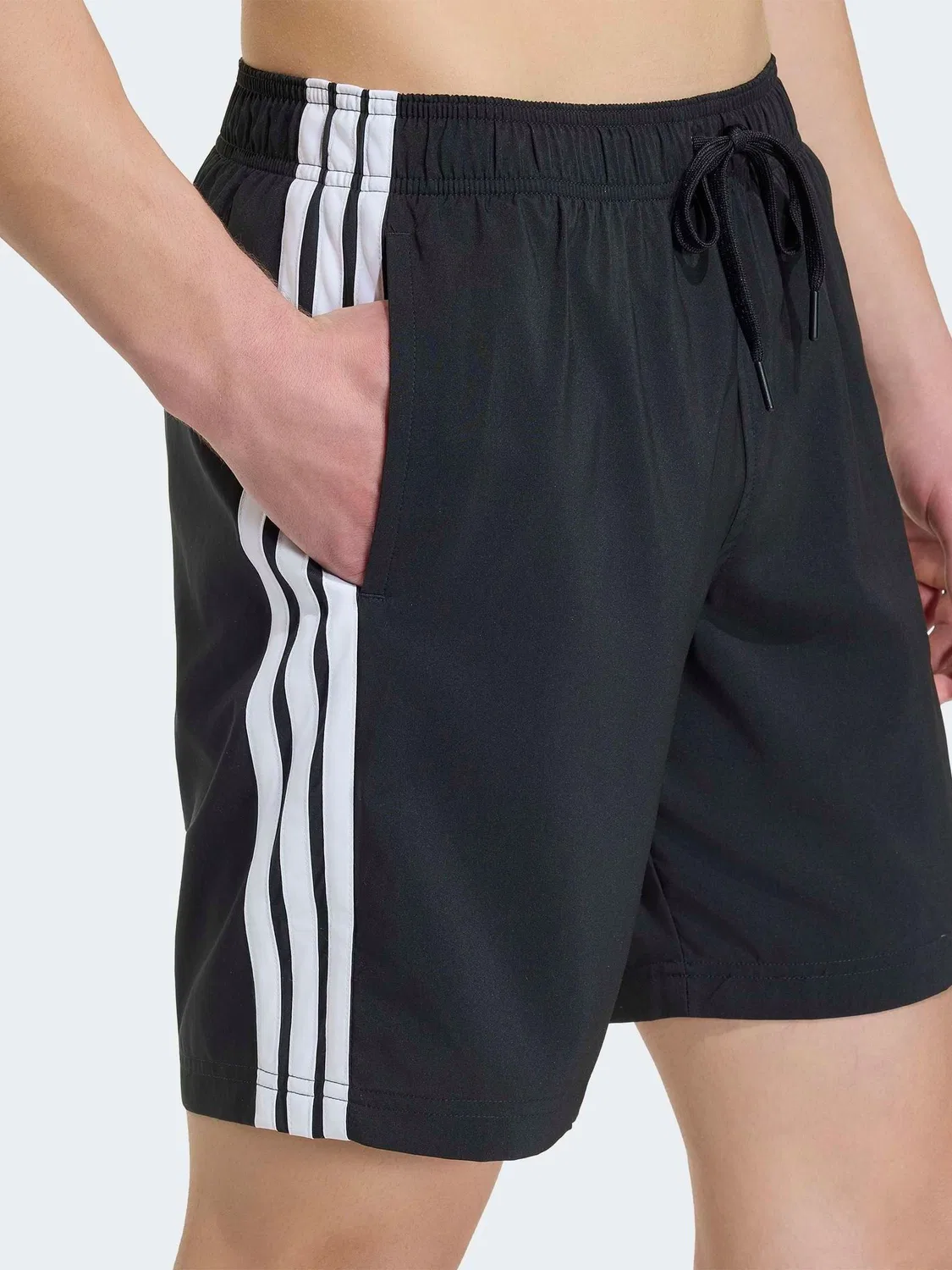 Плавки, 8-дюймовая длина adidas 3 Stripes adidas, черный — фото 4