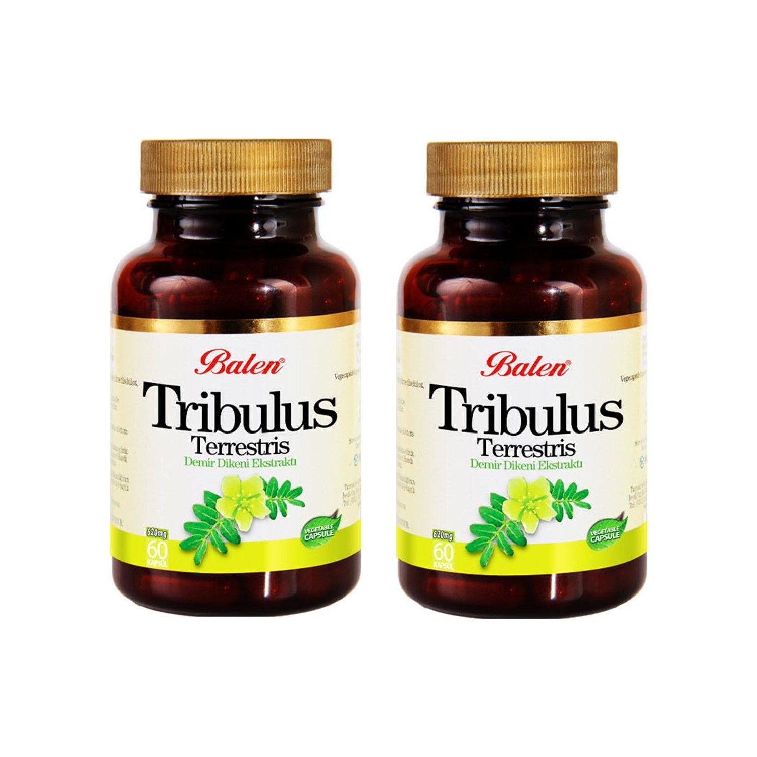 

Добавка Balen Tribulus Terrestris 620 мг, 2 упаковки по 60 капсул