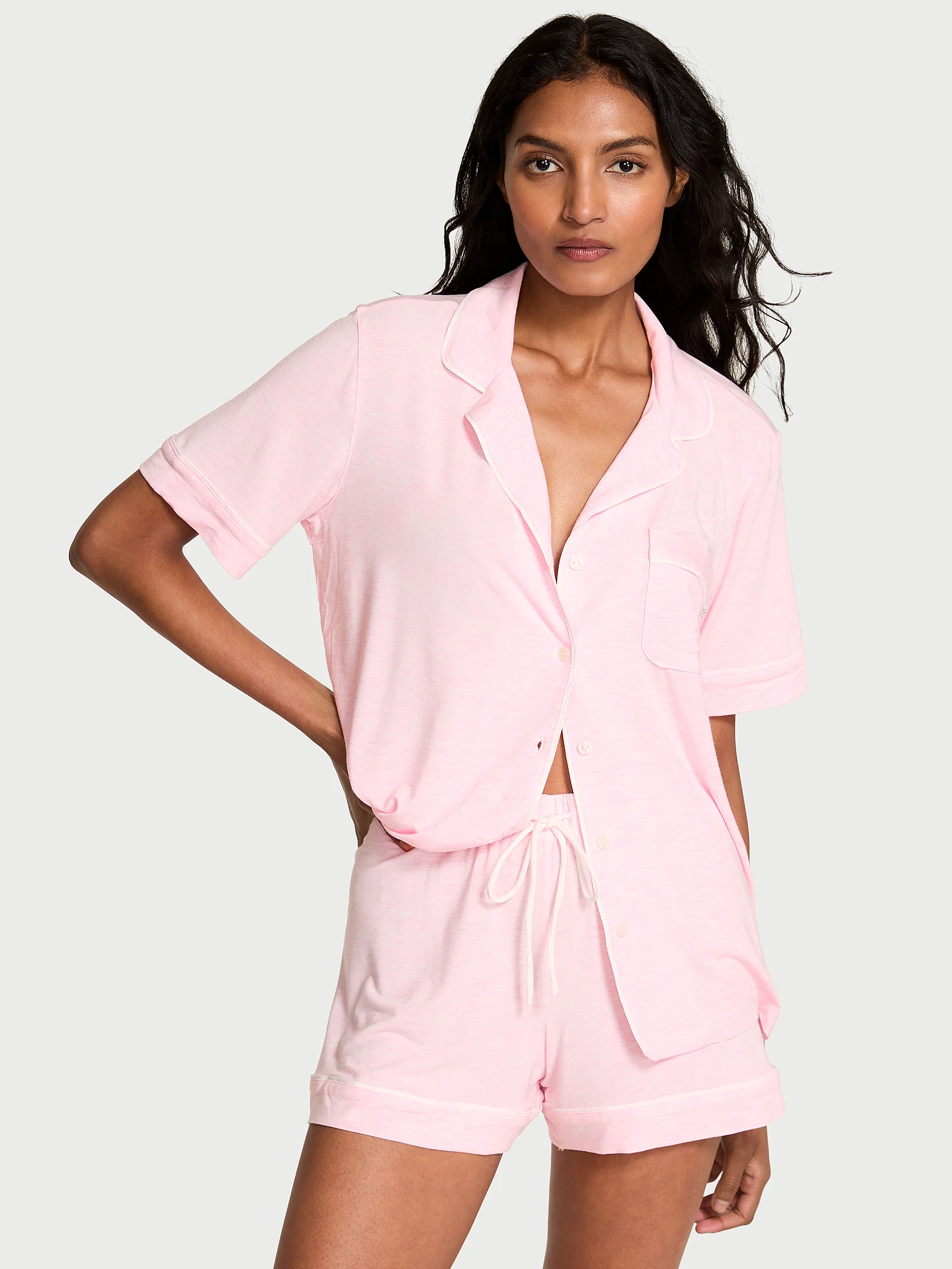 Пижама Victoria's Secret SoSoft Modal Short, светло-розовый — фото 2