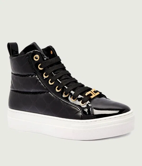 Детские спортивные кроссовки из искусственной кожи Elisabetta Franchi, черный
