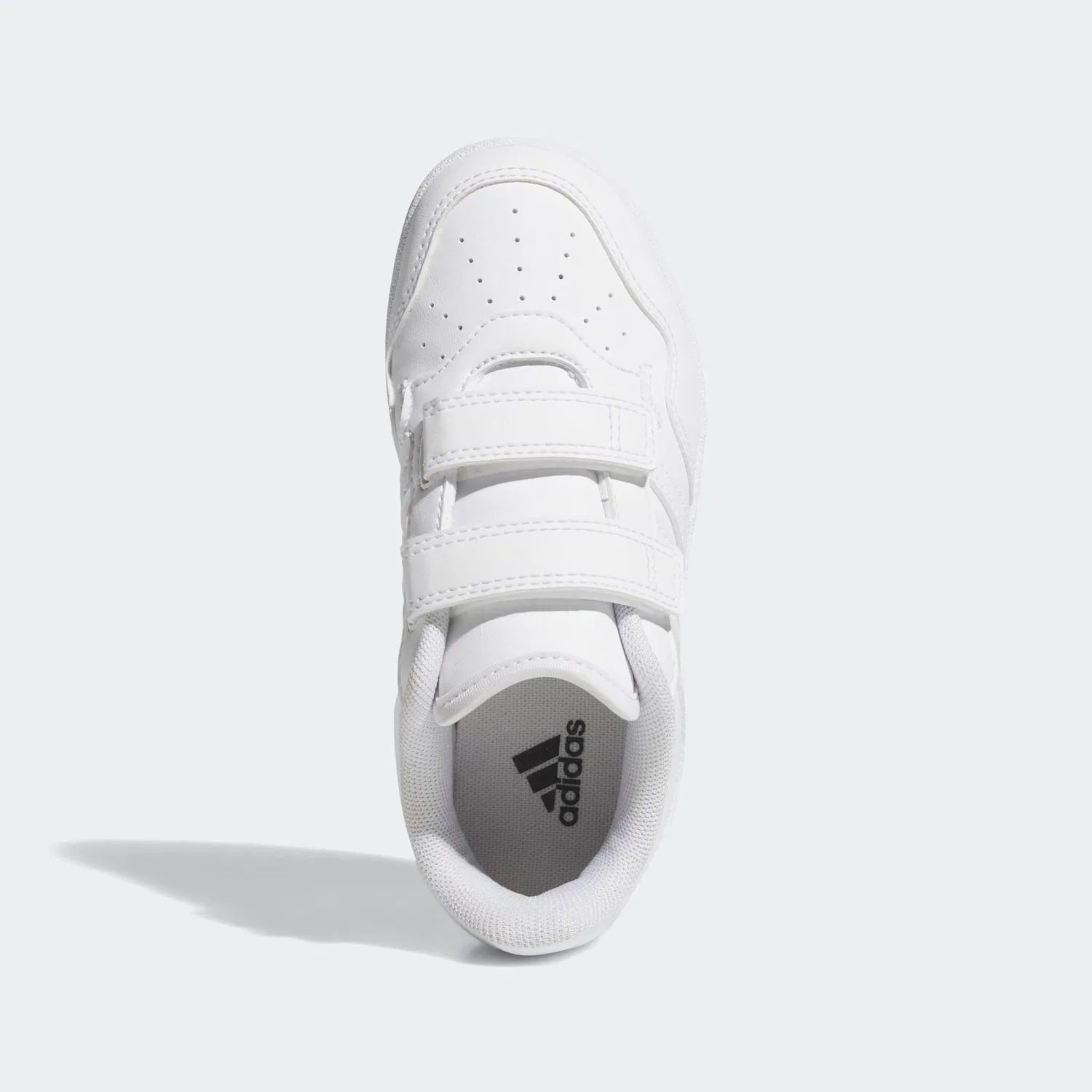Детские кеды с липучками Hoops 4.0 Adidas, Cloud White/Core Black — фото 4