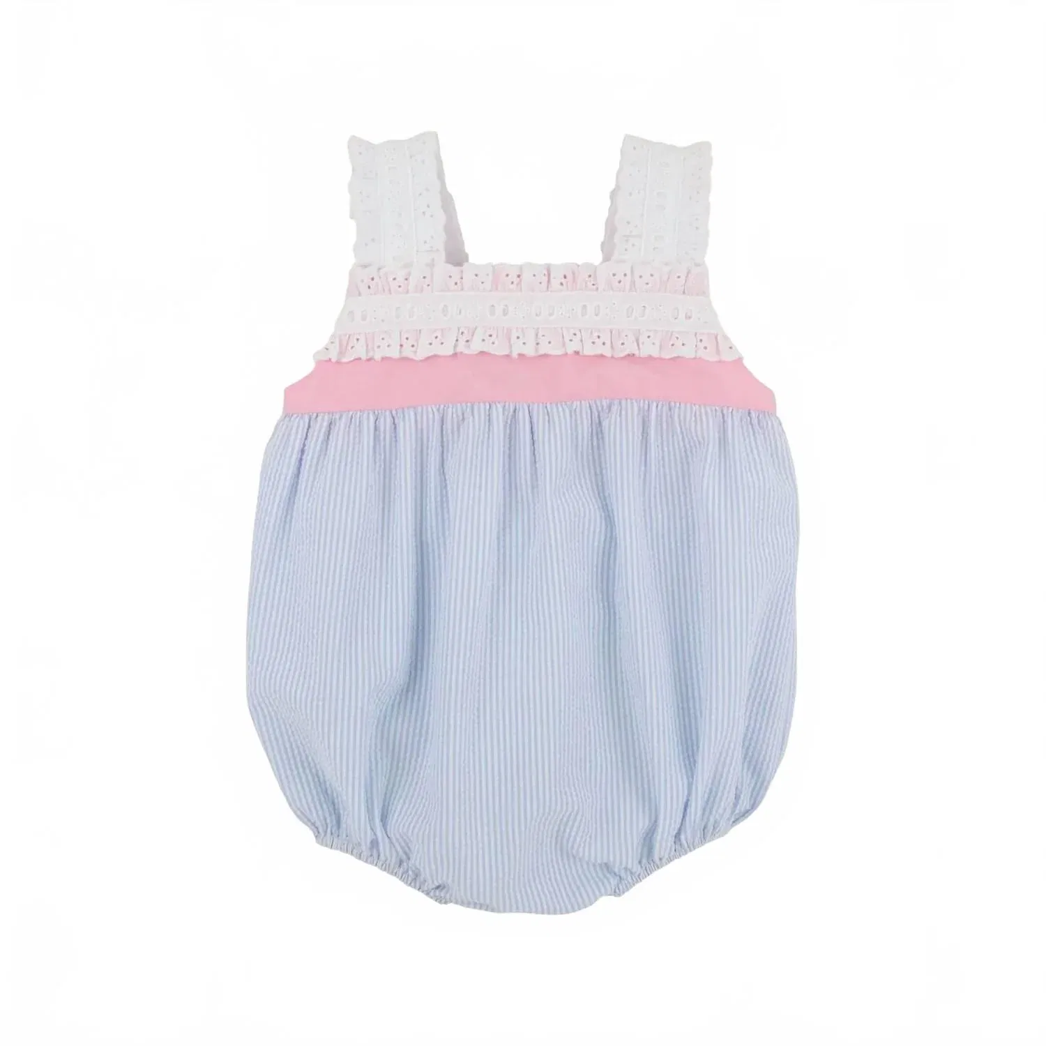 Детский боди-комбинезон для девочек из хлопка Babs Bubble Breakers The Beaufort Bonnet Company, Light Blue — фото 2