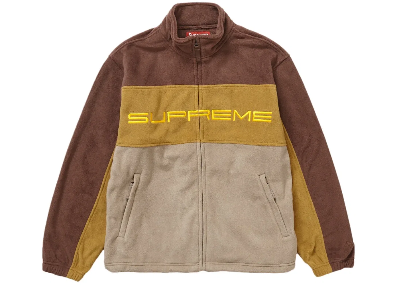 Мужская куртка с флисом Supreme Polartec Zip Jacket (FW23), Brown