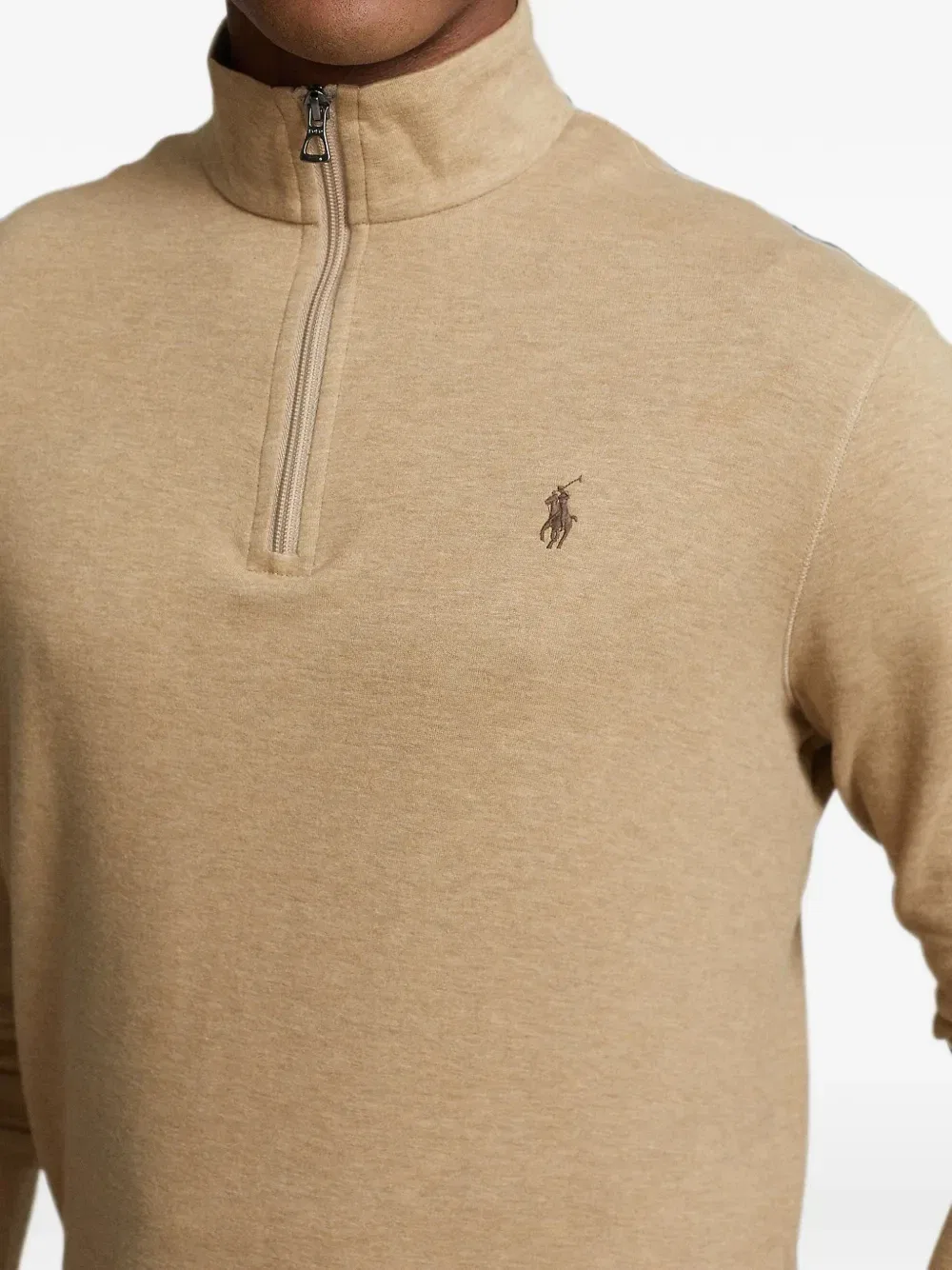 Свитер на молнии до середины груди Polo Ralph Lauren, бежевый — фото 4