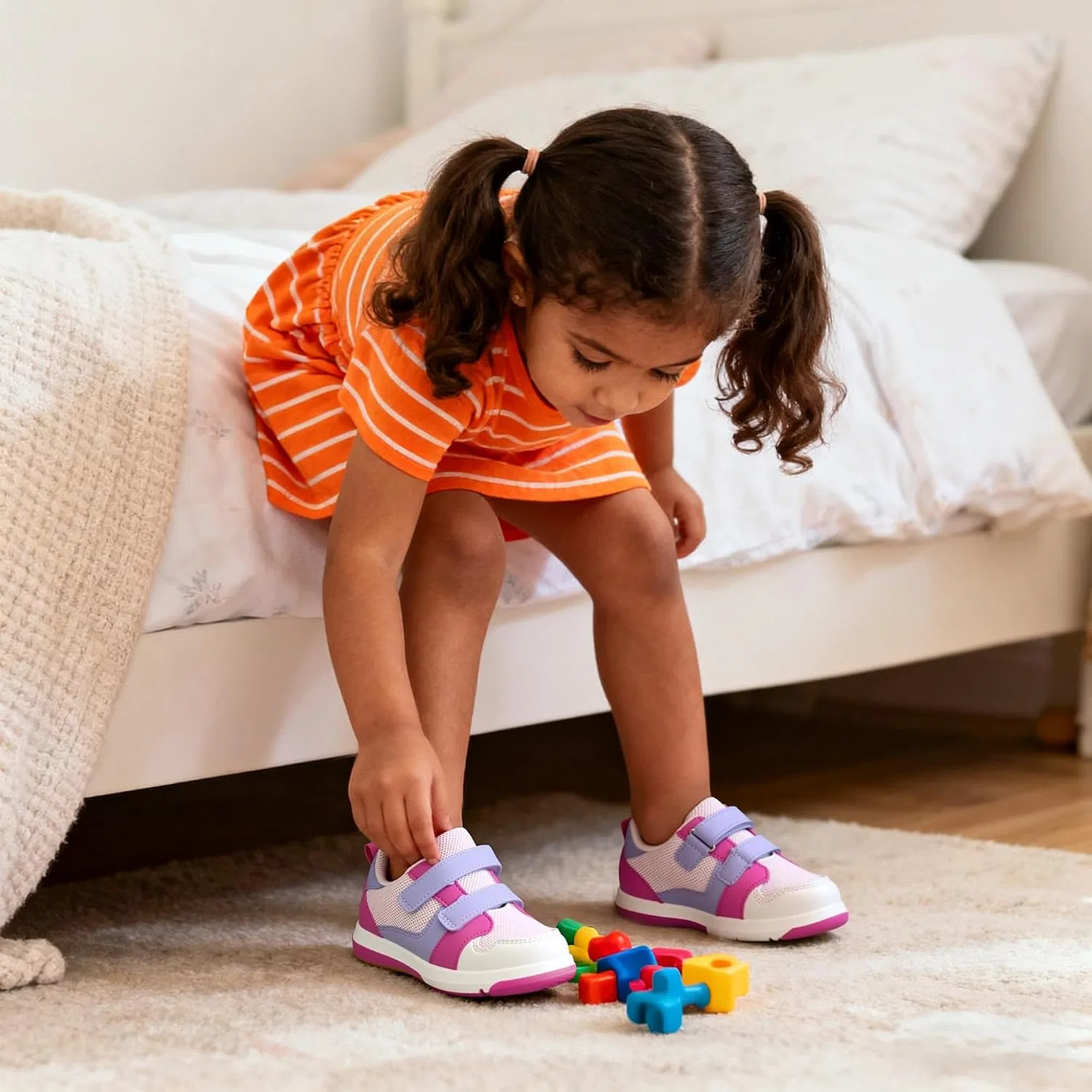 Детские кроссовки без шнурков SKYWHEEL, Toddler Pink Shoes Girls — фото 2