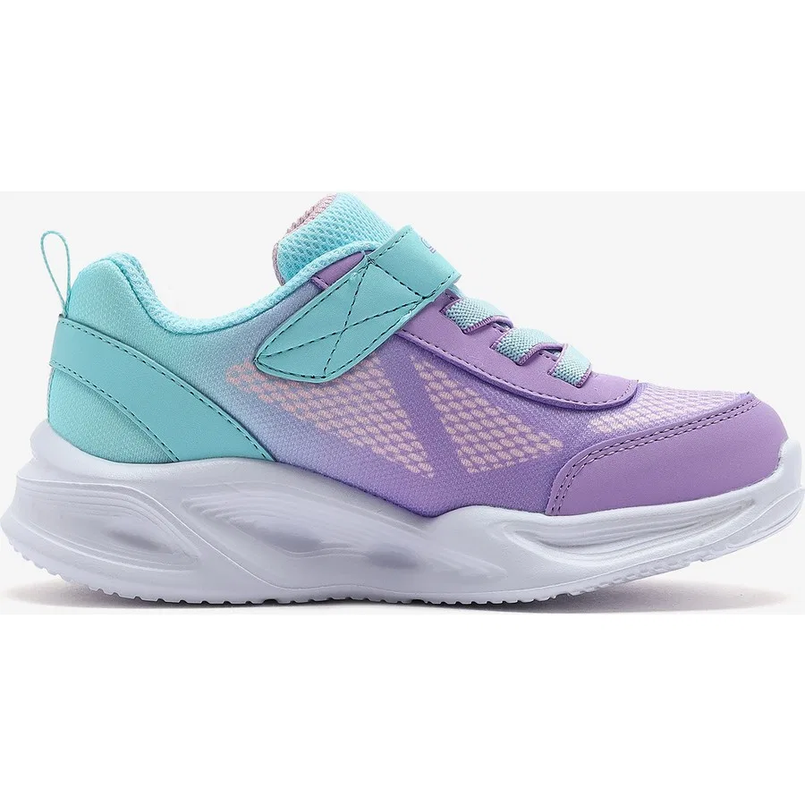 Кроссовки детские с подсветкой Sola Glow - Ombre Deluxe Skechers, Лавандовый/Розовый — фото 2
