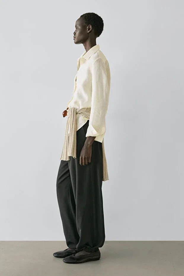 Женская рубашка льняная Massimo Dutti, Sari — фото 3