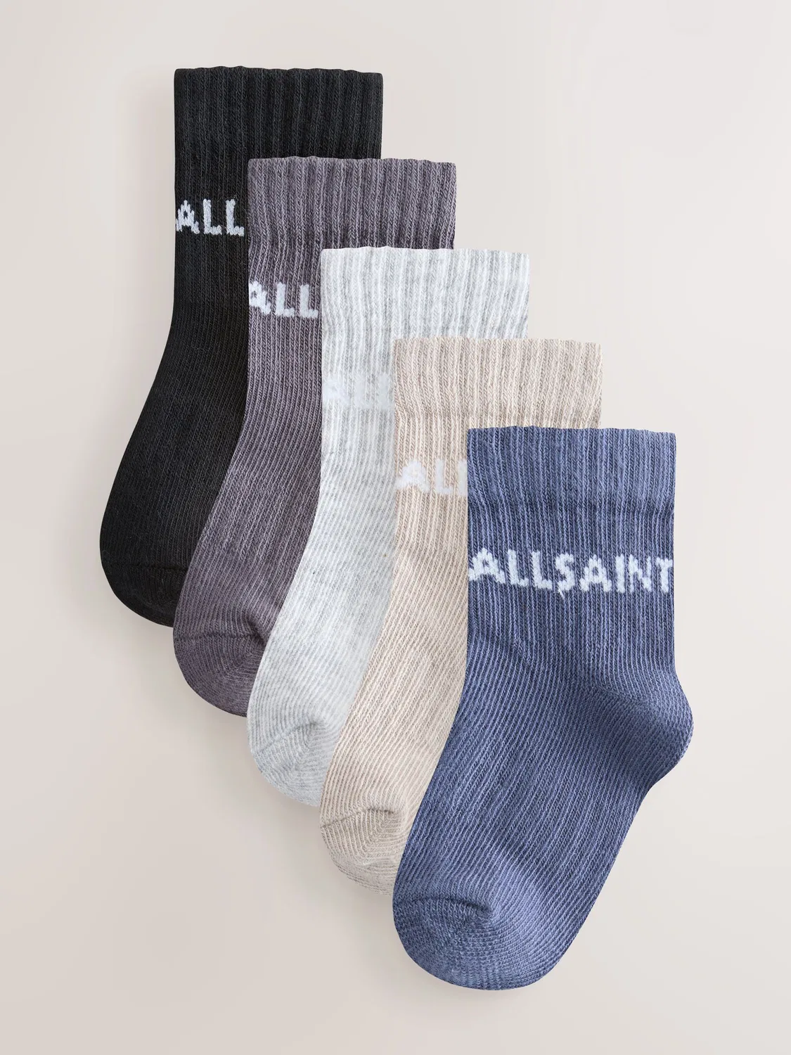 Носки smALLSAINTS Blue Logo Neutral Baby Socks 5 Pack, синий