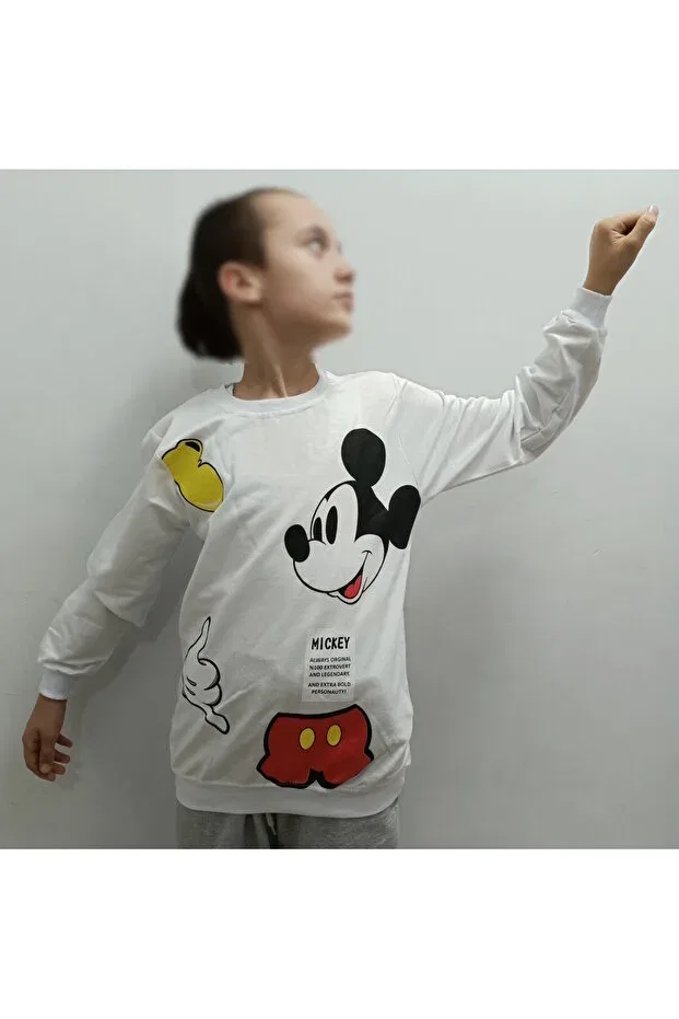 Детская толстовка для девочек с принтом Sportswear Kids, White — фото 2