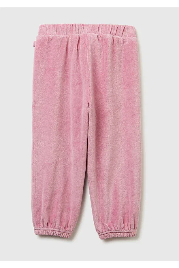 Детские спортивные штаны для девочек с принтом United Colors Of Benetton, Dried Rose — фото 2