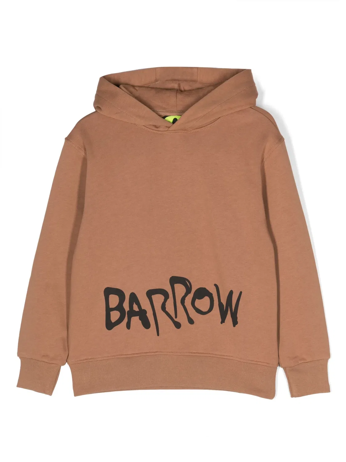 Худи с логотипом и принтом медведя BARROW, коричневый