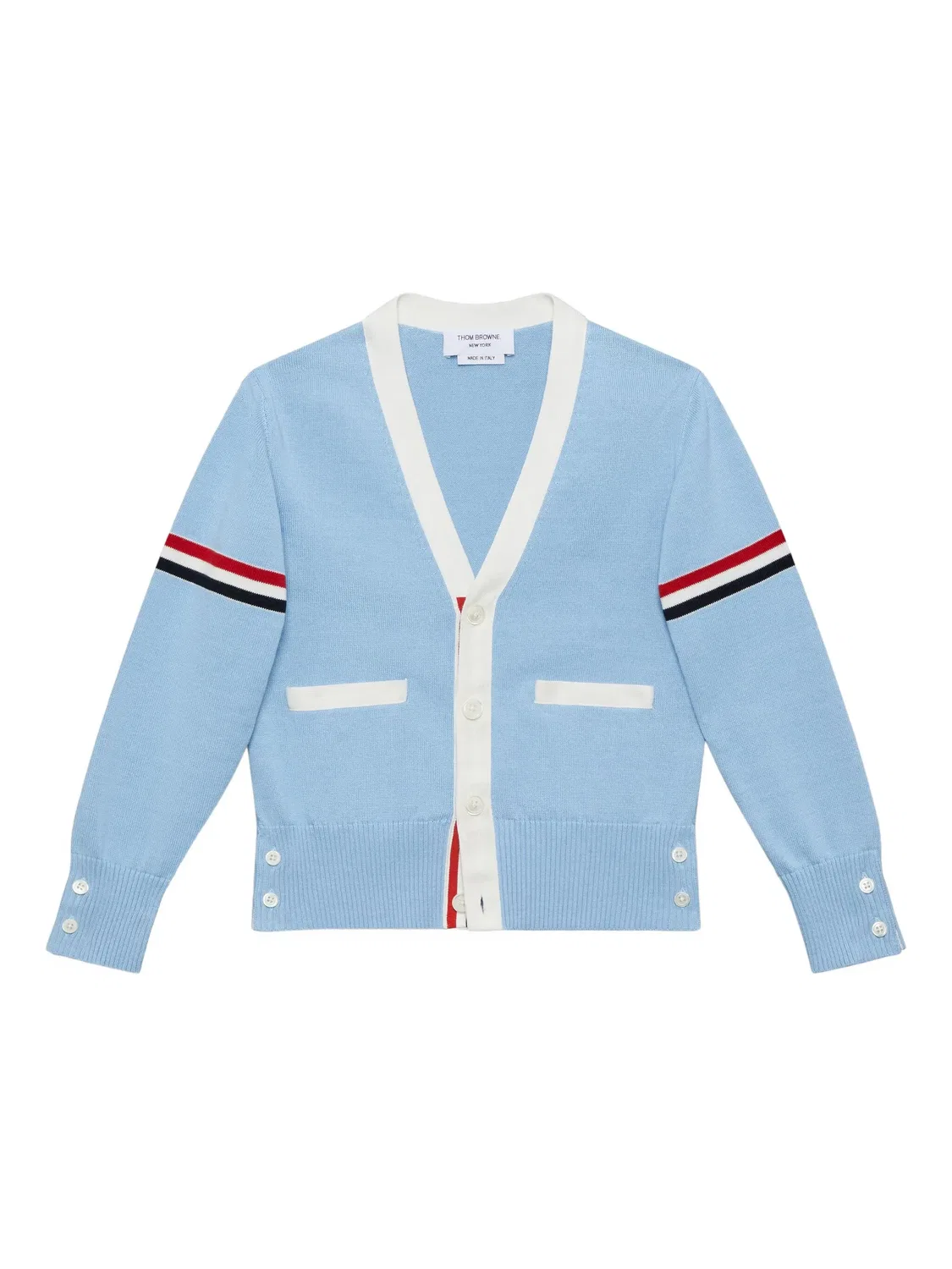Кардиган с полосками Thom Browne, голубой