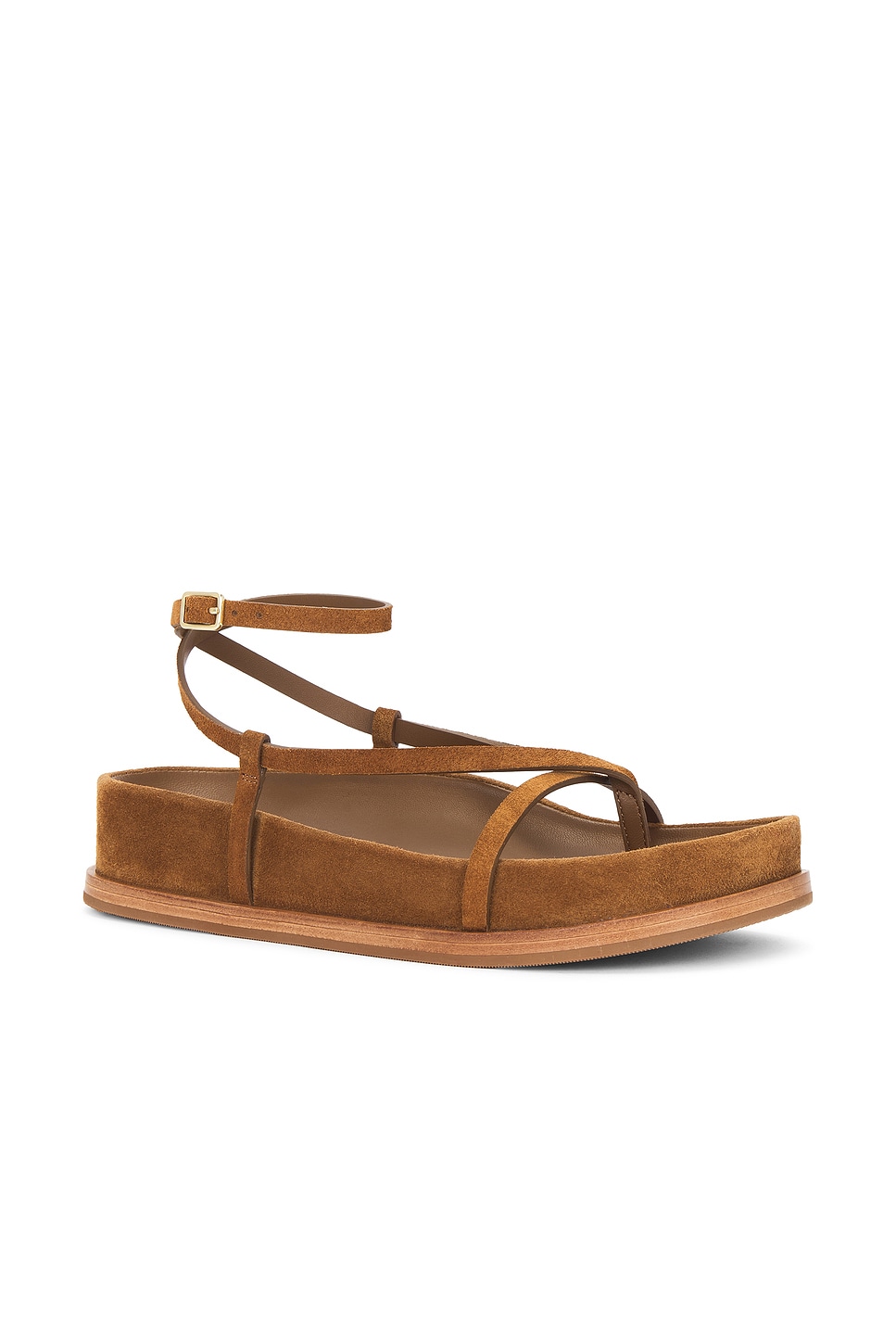 Сандалии на платформе с обмоткой на щиколотке Loeffler Randall, cacao — фото 2