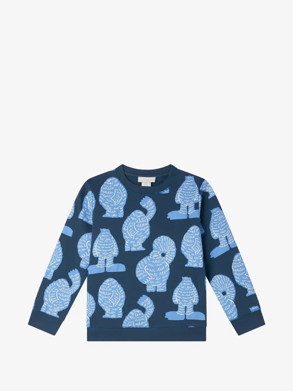 Свитер с принтом монстра Stella McCartney Kids, синий