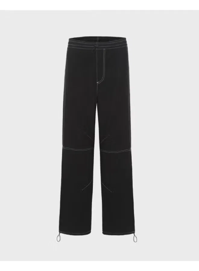 Брюки широкие классические Zara, черный
