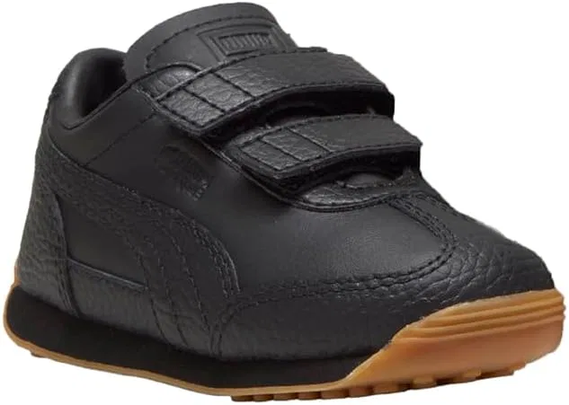 Детские кожаные слипоны с V-образным вырезом Easy Rider PUMA, Black — фото 2