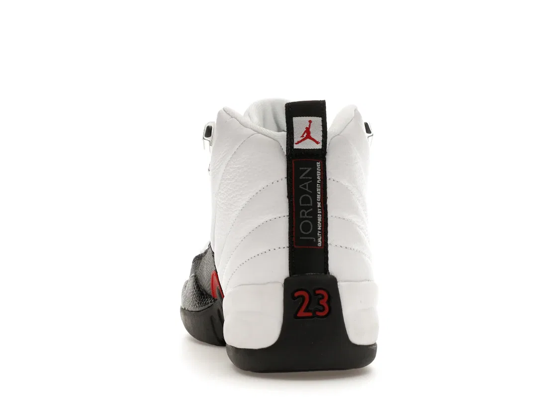Детские кроссовки Lifestyle с принтом Jordan 12 Retro Jordan, White/Gym Red/Black — фото 4