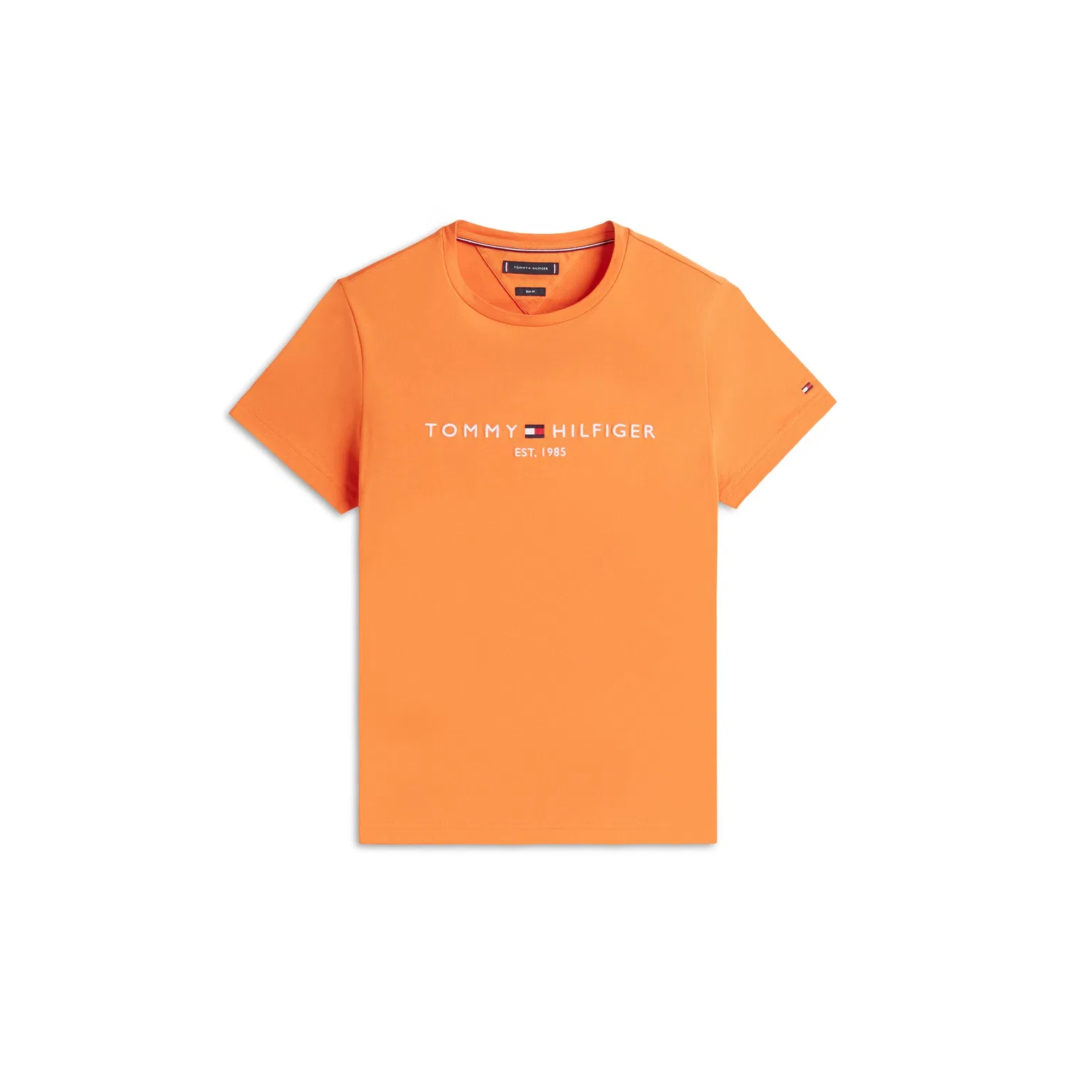 Мужская хлопковая футболка с логотипом Tommy Hilfiger, Brilliant Orange — фото 4