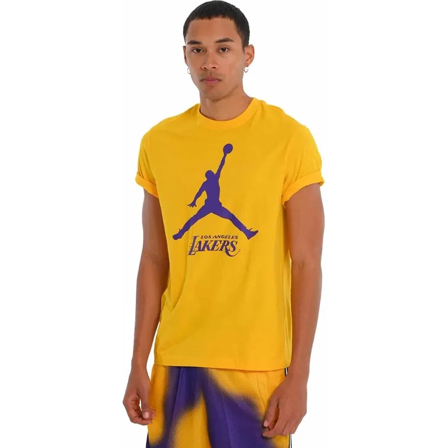 Футболка спортивная с принтом Lal M Es Nba Jdn Ss Tee Nike, Оливковый — фото 2