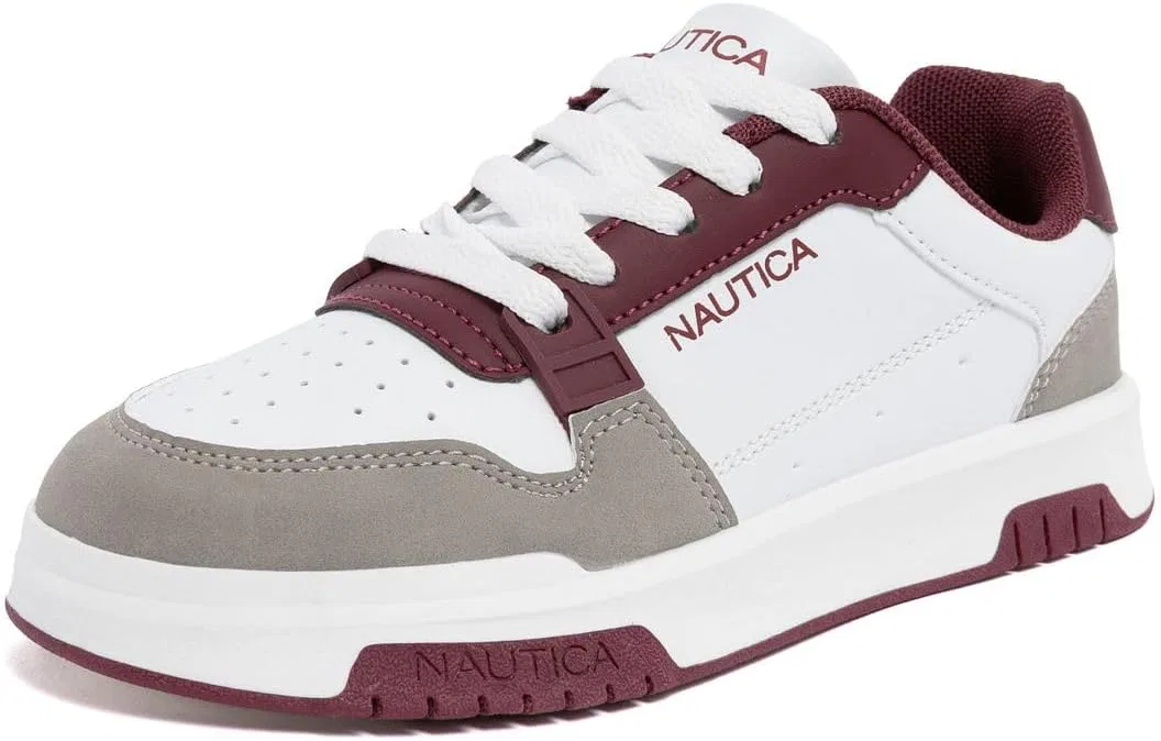 Детские кроссовки со шнуровкой Nautica, Burgundy Grey-Gavie
