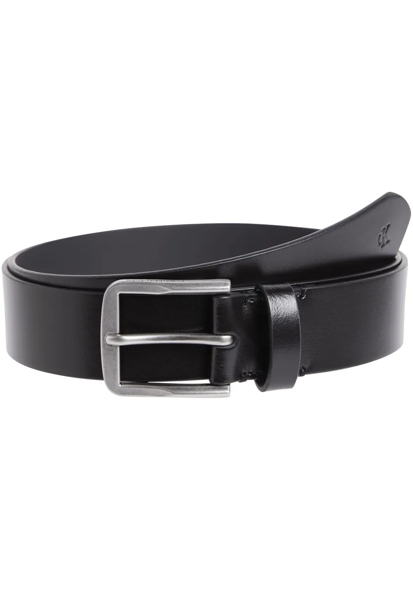 

Кожаный ремень Calvin Klein Jeans "CLASSIC FLAT R LTHR BELT 35MM", черный