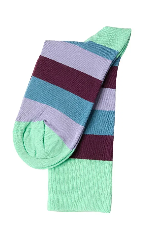Детские носки хлопковые Gots certified organic cotton unisex socks Albero Natur, Kivi/Magenta/Gök Mavisi/Lavanta — фото 4