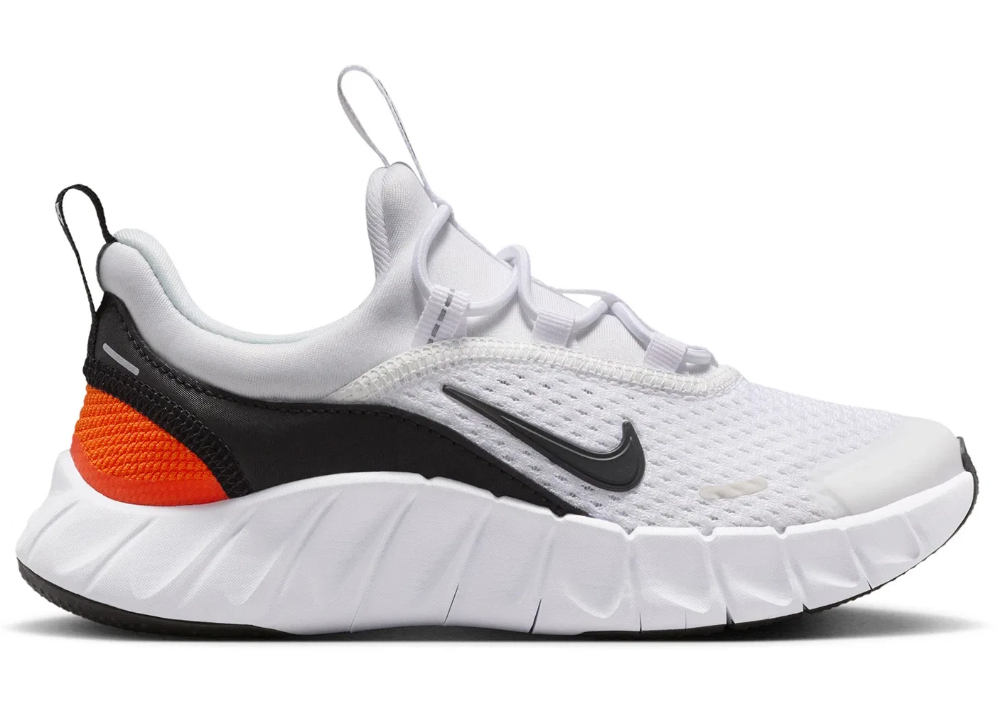 Детские кроссовки для мальчиков без шнурков Nike Free Ride Nike, White/Safety Orange/Black