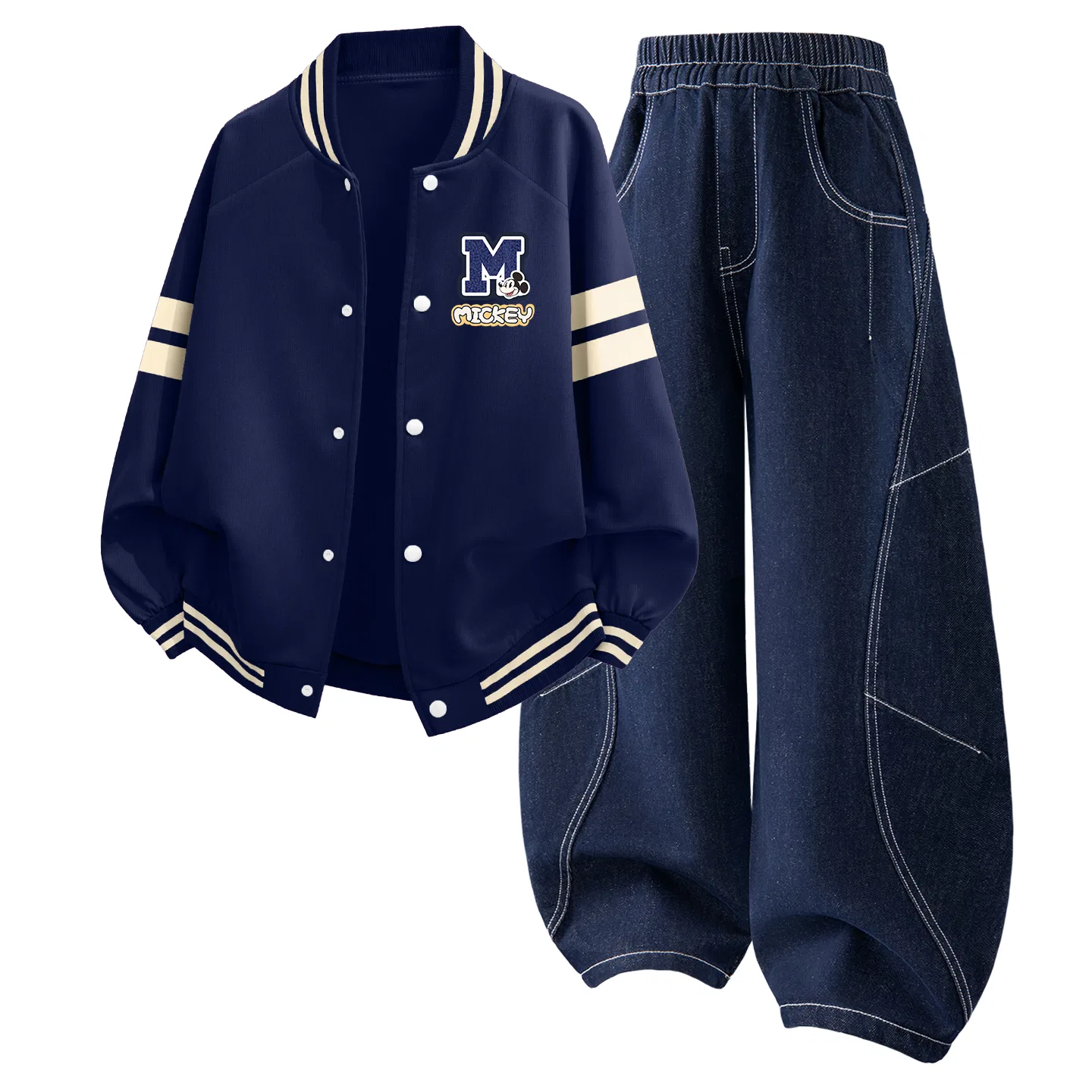 Детский комплект спортивной одежды с воротником-поло, Disney, Navy Blue/Denim Dark Blue — фото 3