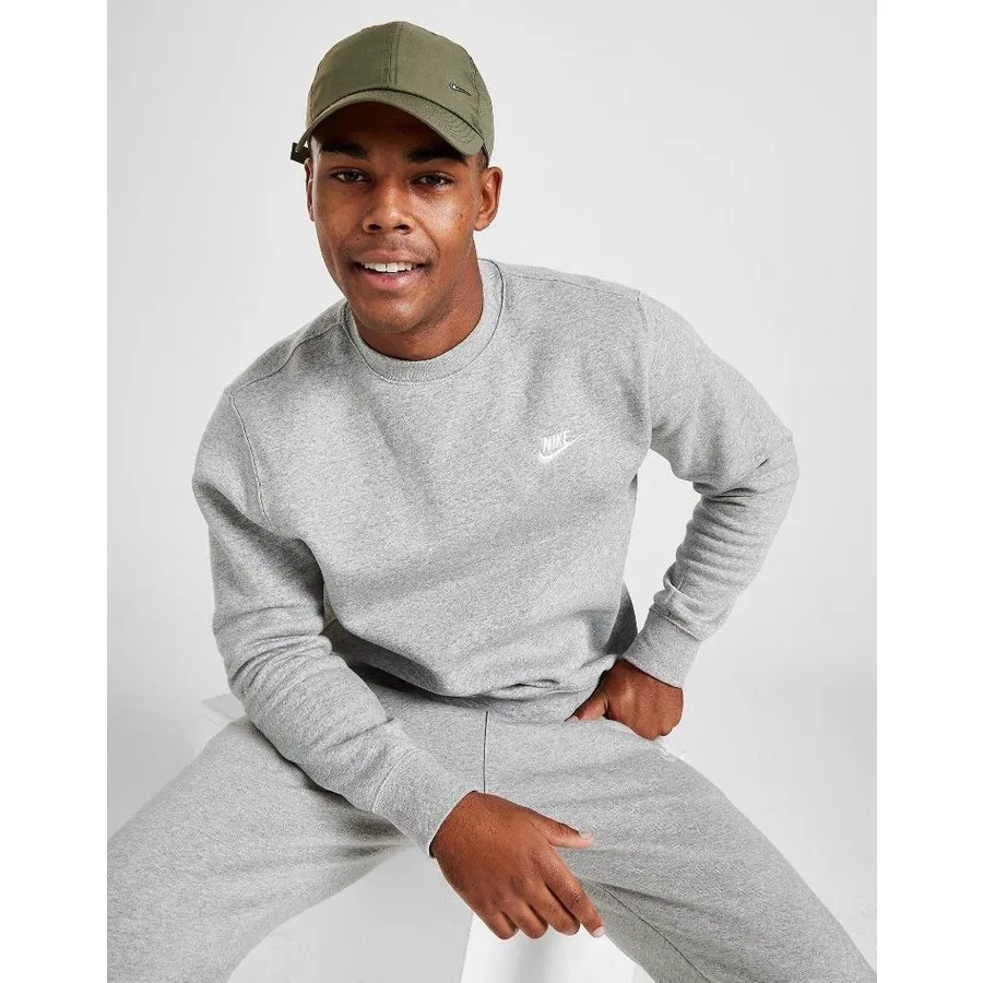 Свитшот мужской с длинным рукавом Nike Sportswear Club Fleece, Серый