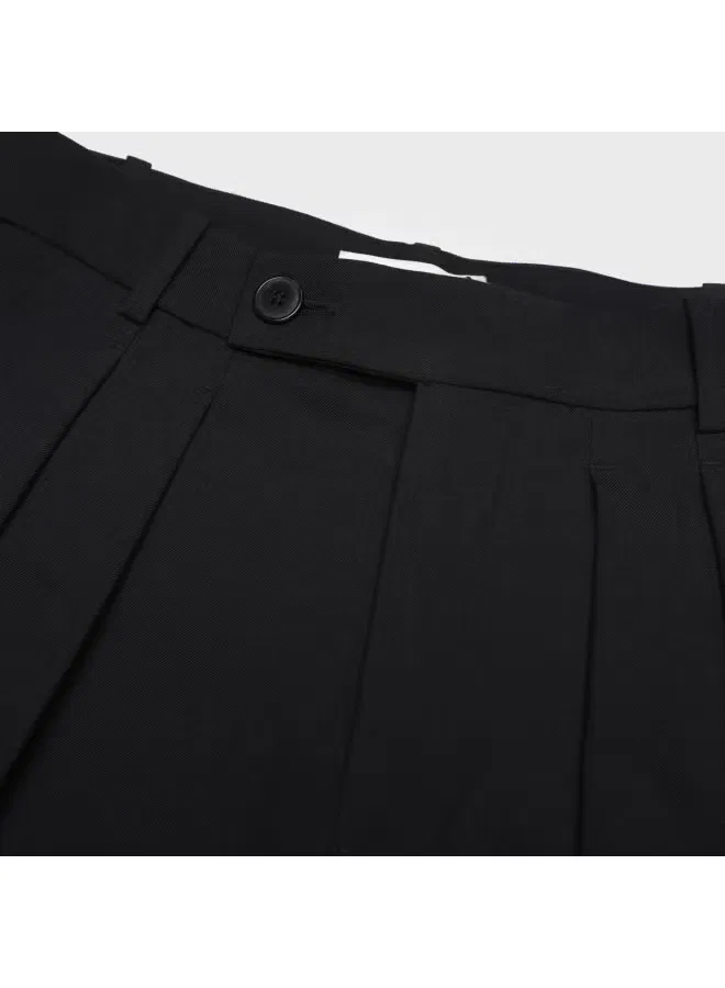 Брюки широкие минималистичные Zara, черный — фото 4