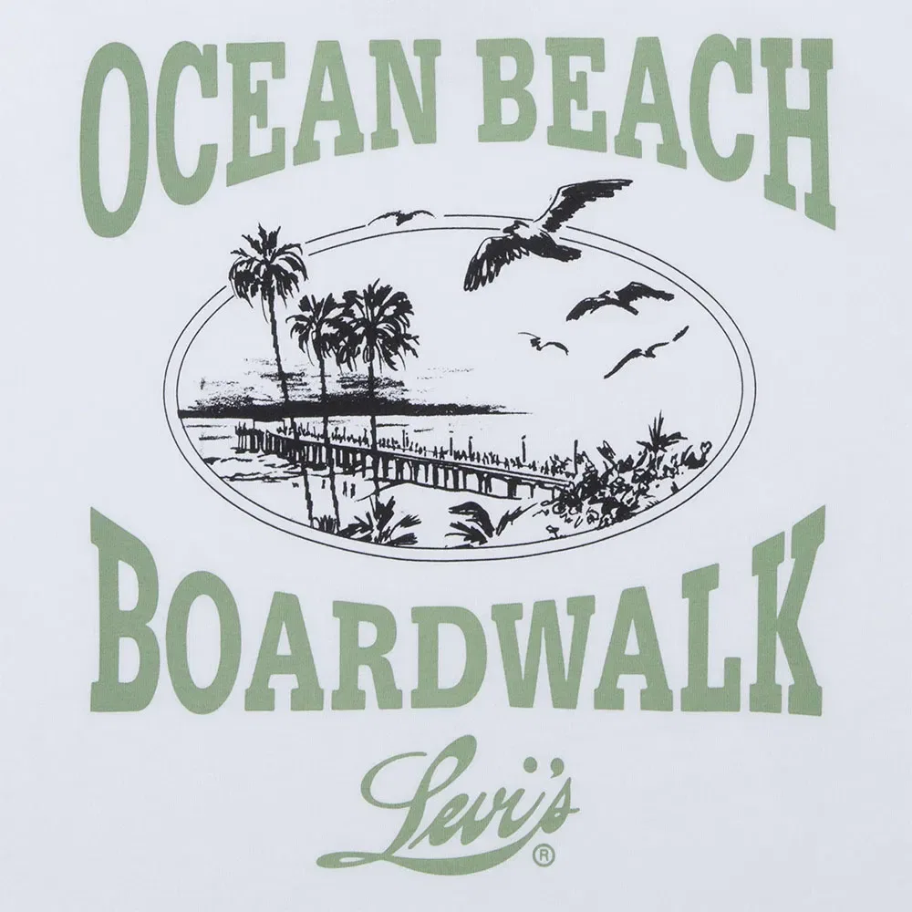 Детская футболка для девочек с принтом Boardwalk Levi's, White — фото 3