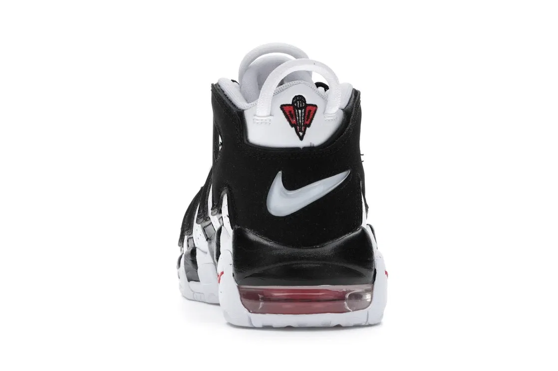Детские кроссовки для мальчиков с принтом Nike Air More Uptempo Nike, White/Black-University Red — фото 4