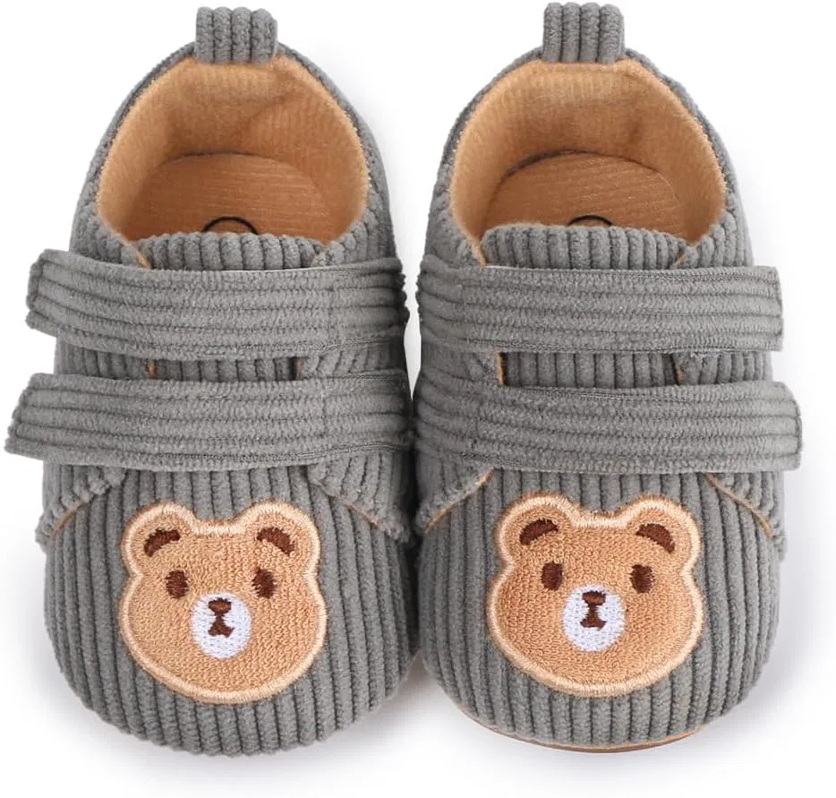 Детские кеды для мальчиков из вельвета с нескользящей подошвой Purepips, Grey — фото 3