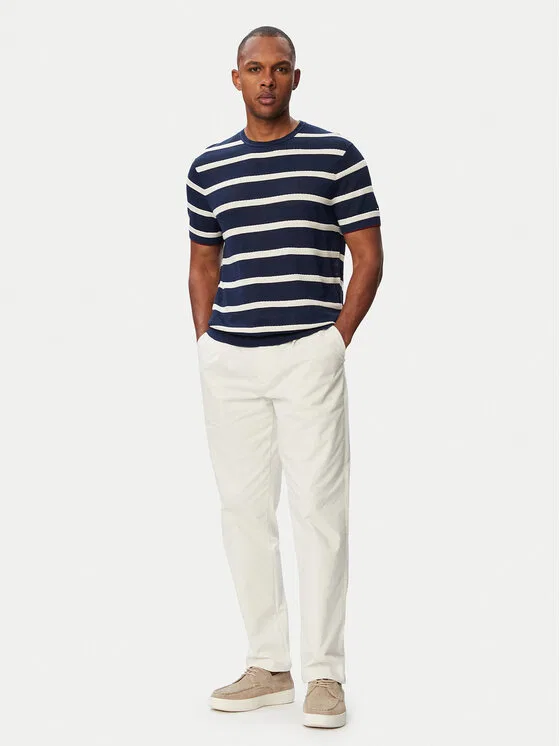 Свитер regular fit Breton Tommy Hilfiger, темно-синий — фото 2