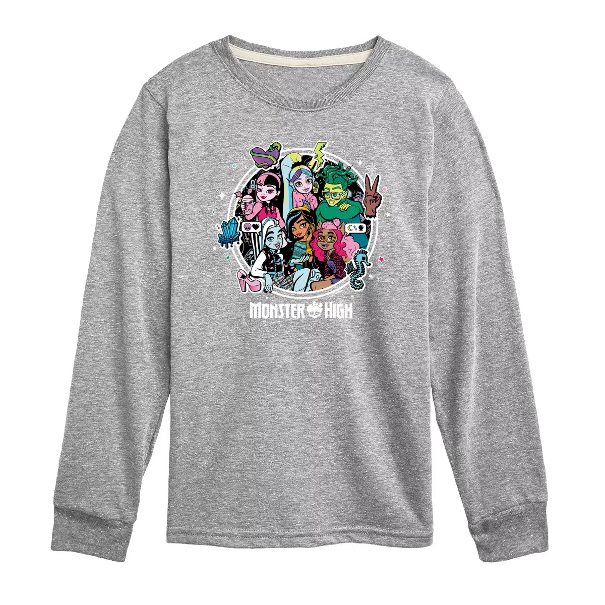 Детское лонгслив с принтом для мальчиков Monster High, Navy