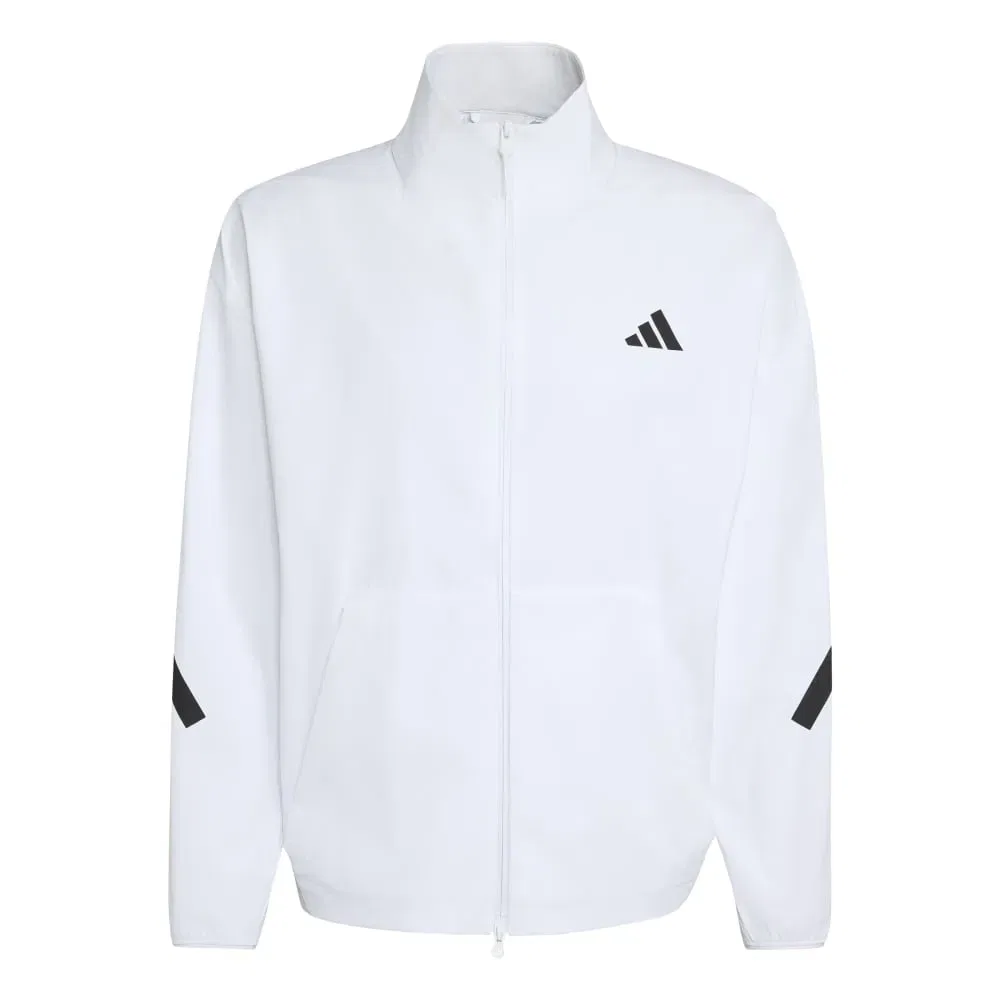 Женская куртка из тканого материала с принтом Z.N.E. Adidas, White — фото 3