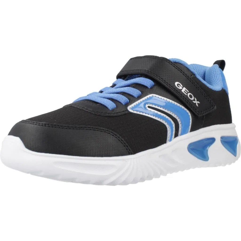 Детские кроссовки для мальчиков с подсветкой J Assister Boy C Geox, Black Sky