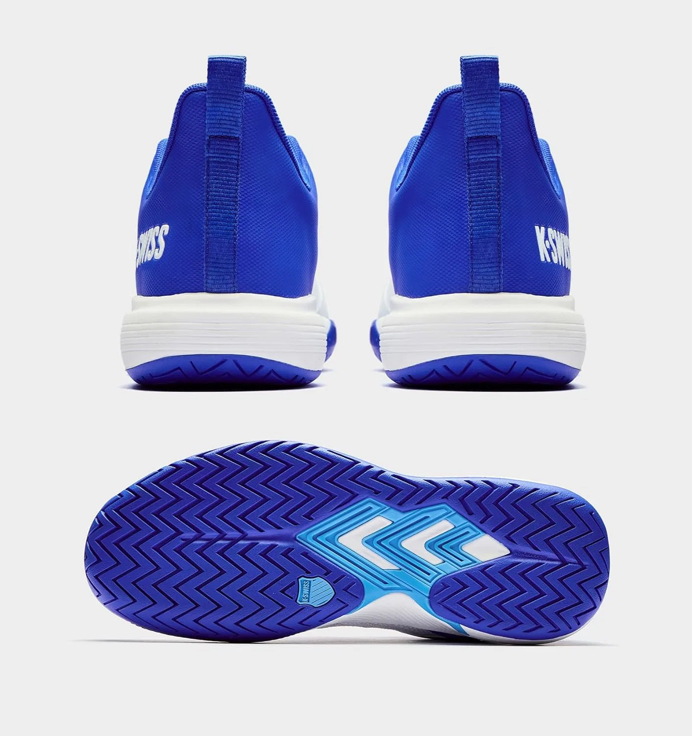 Кроссовки для пиклбола K-Swiss Ultrashot Light, белые/синие/мультиколор — фото 4