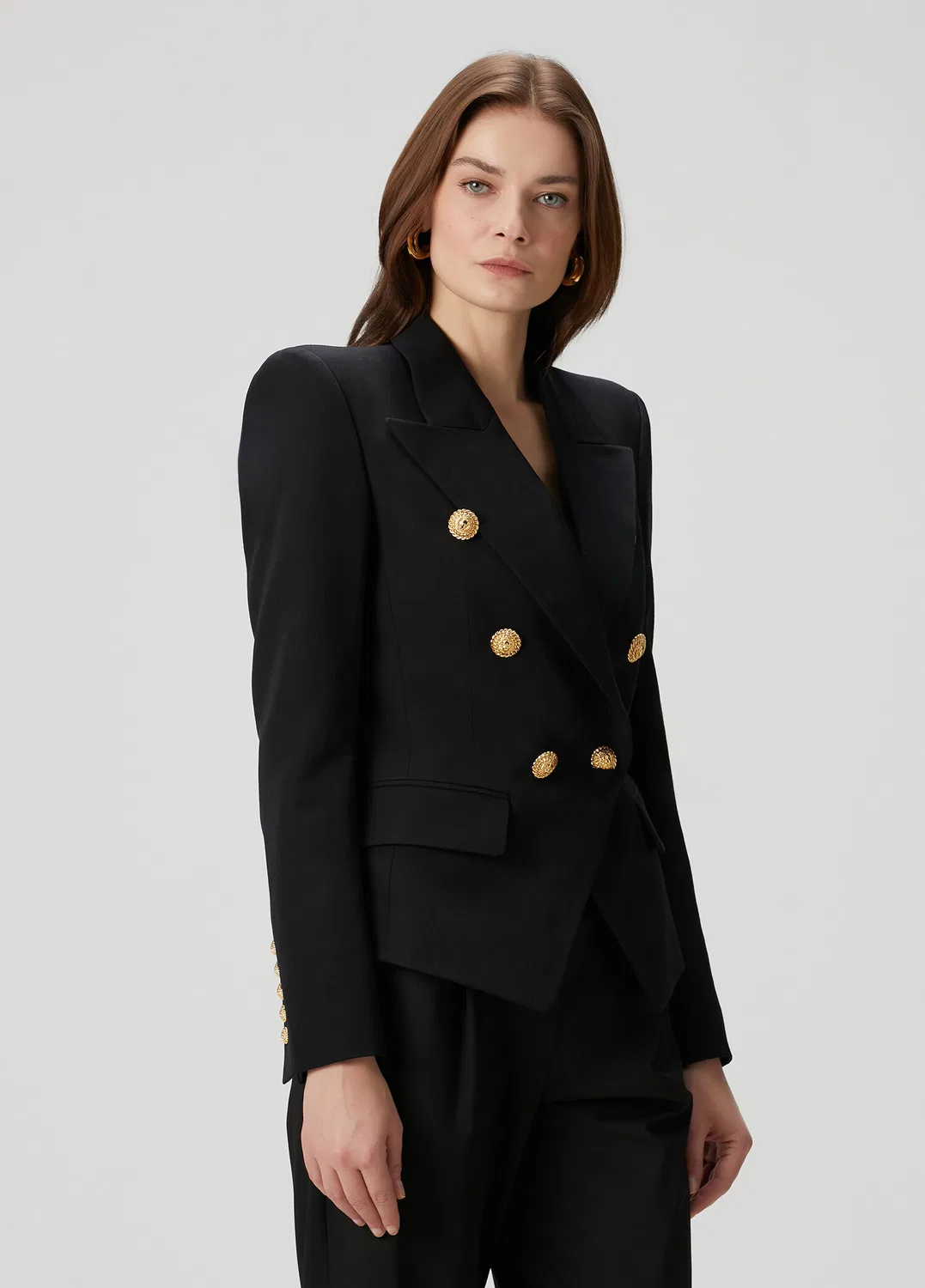 Жакет двубортный Balmain, black — фото 3