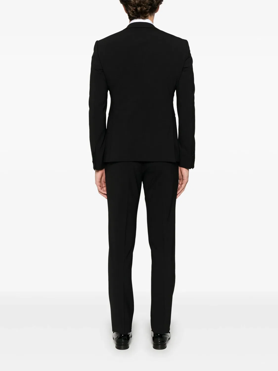 Костюм из шерсти с шелком Emporio Armani, черный — фото 3