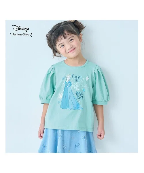Детская футболка с коротким рукавом с принтом Princess Heroine Disney, Light Green — фото 2