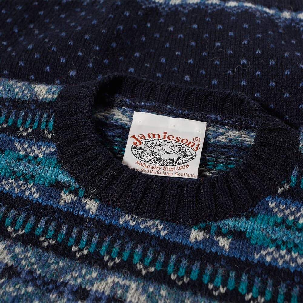 

Джемпер Jamieson's of Shetland Nordic Fair Isle Crew Knit, Черный, Джемпер Jamieson's of Shetland Nordic Fair Isle Crew Knit