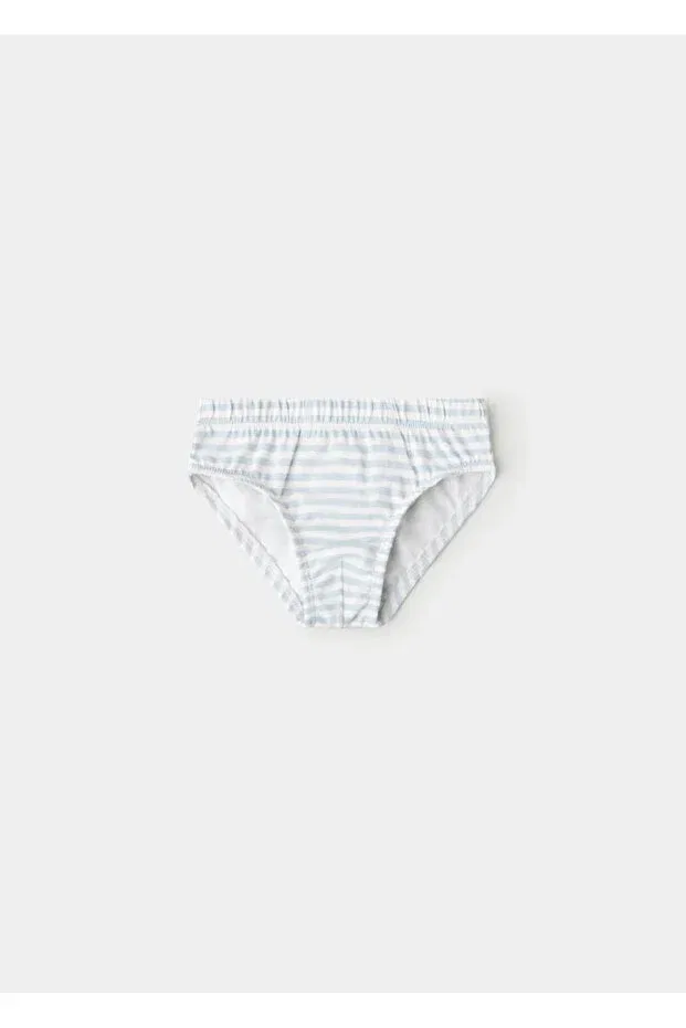 Детский комплект хлопкового нижнего белья для мальчиков Mango Baby, Sky Blue — фото 4