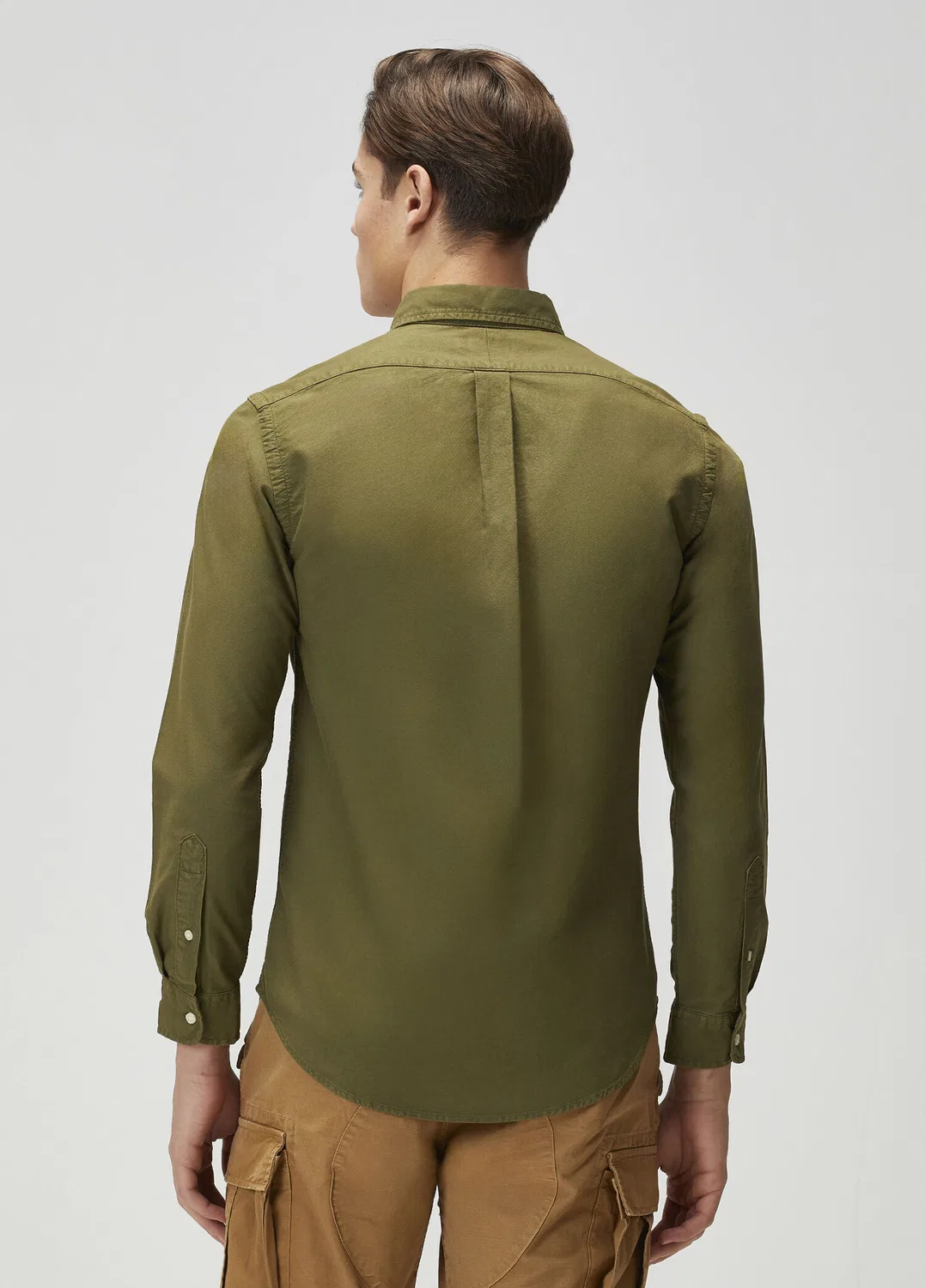 Рубашка Oxford Custom Fit Polo Ralph Lauren, dark green — фото 4