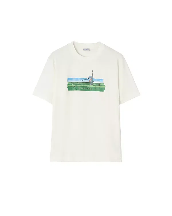 Мужская футболка с принтом Maze Cotton Burberry, Chalk White — фото 3