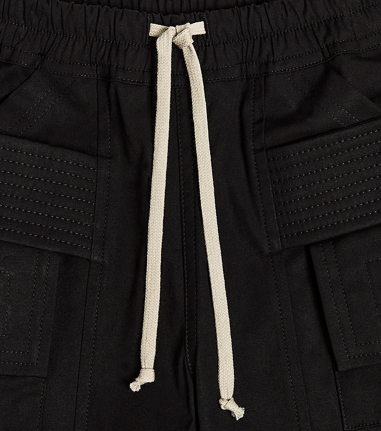 Шорты-карго из смесового хлопка Rick Owens Kids, черный — фото 2