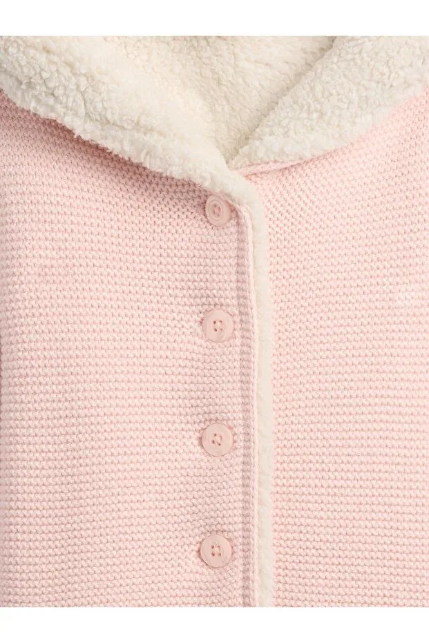 Детская куртка для девочек с капюшоном Gap, Pink-000 — фото 2