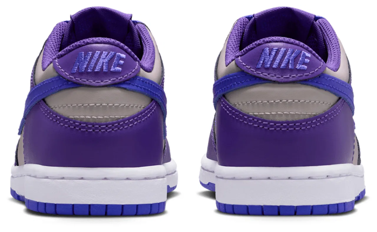 Детские кроссовки Nike Dunk Low, цвет College Grey/Persian Violet/Wild Grape — фото 3