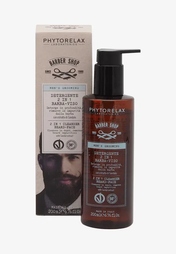 Гель для бороды и лица 2-в-1 с экстрактом сандала Men'S Grooming 2 In 1 Cleanser BeardFace Phytorelax 200 мл